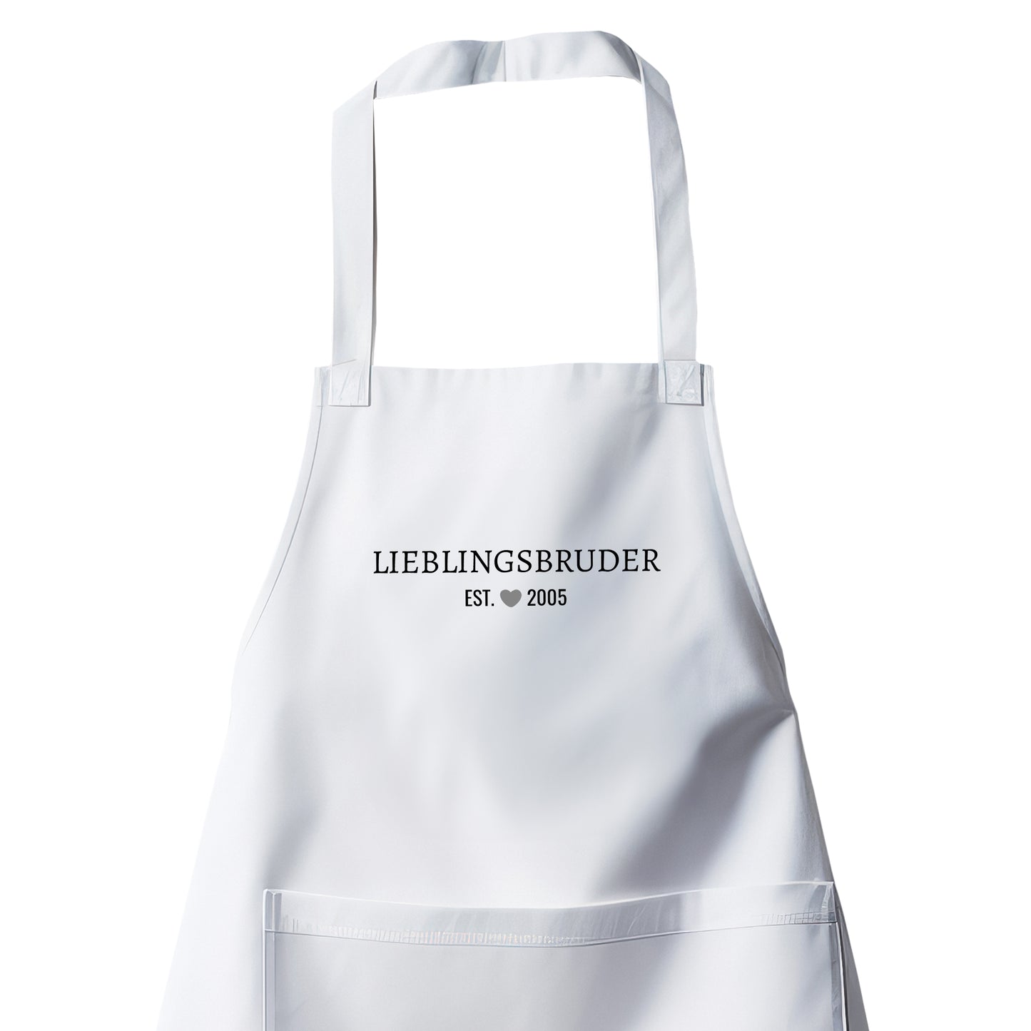 Bruder Schürze - Lieblingsbruder est. Wunschjahr Minimal - Geschenk Weiß - Fulima