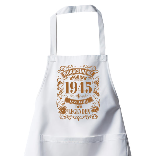 1945 geboren - Das Jahr der Legenden mit Namen - Schürze Weiß - Fulima
