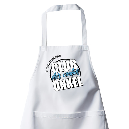 Onkel Schürze - Offizielles Mitglied Club der coolen Onkel - Geschenk Weiß - Fulima
