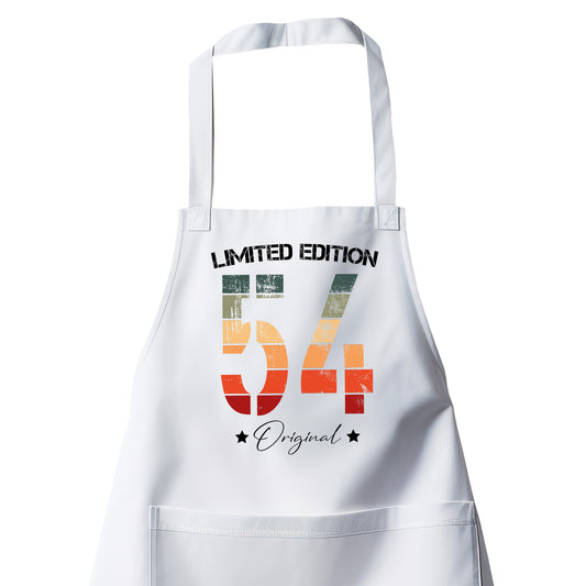 Limited Edition Original Grunge Vintage 54 - Geburtstag Schürze Weiß - Fulima