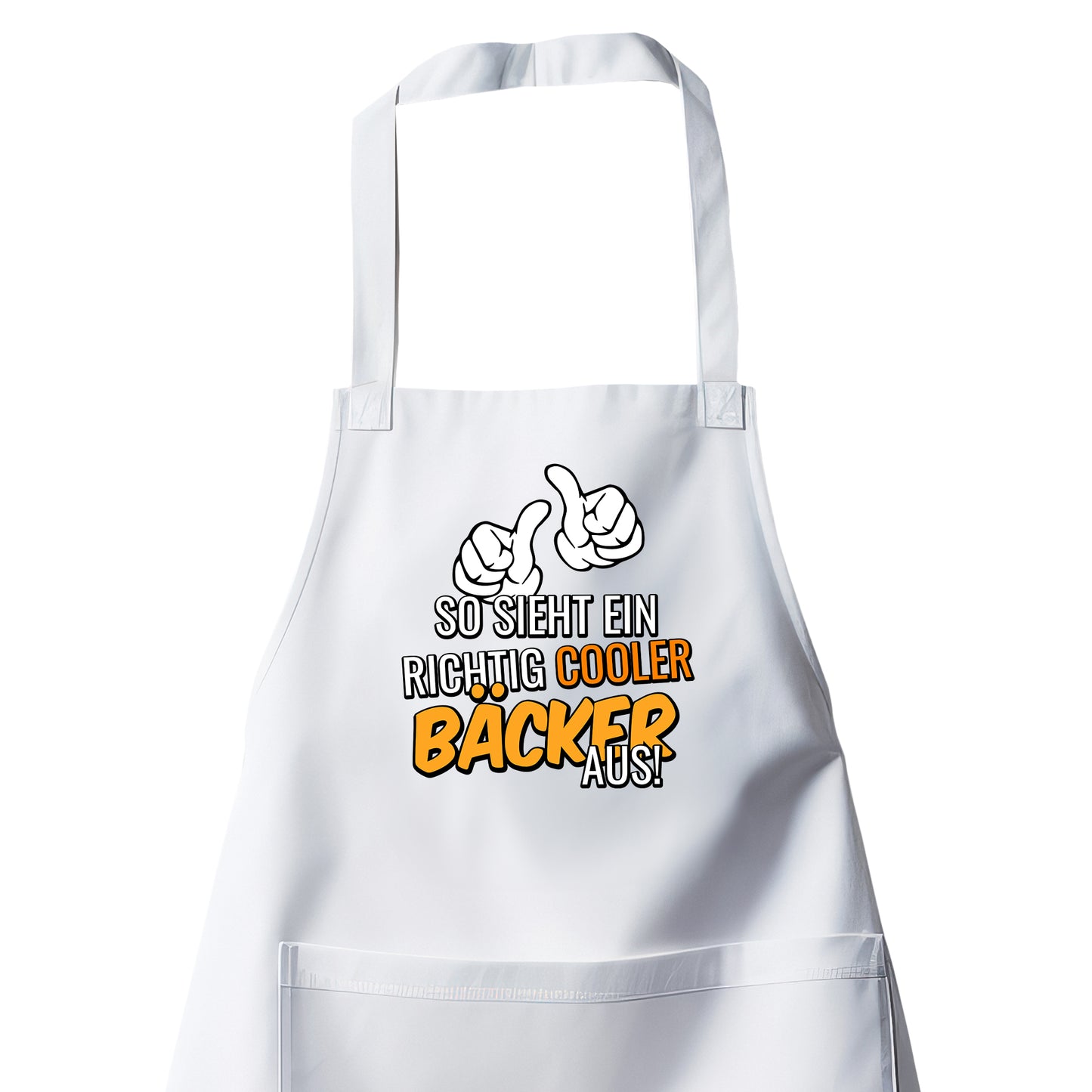 So sieht ein richtig cooler Bäcker aus - Schürze Weiß - Fulima