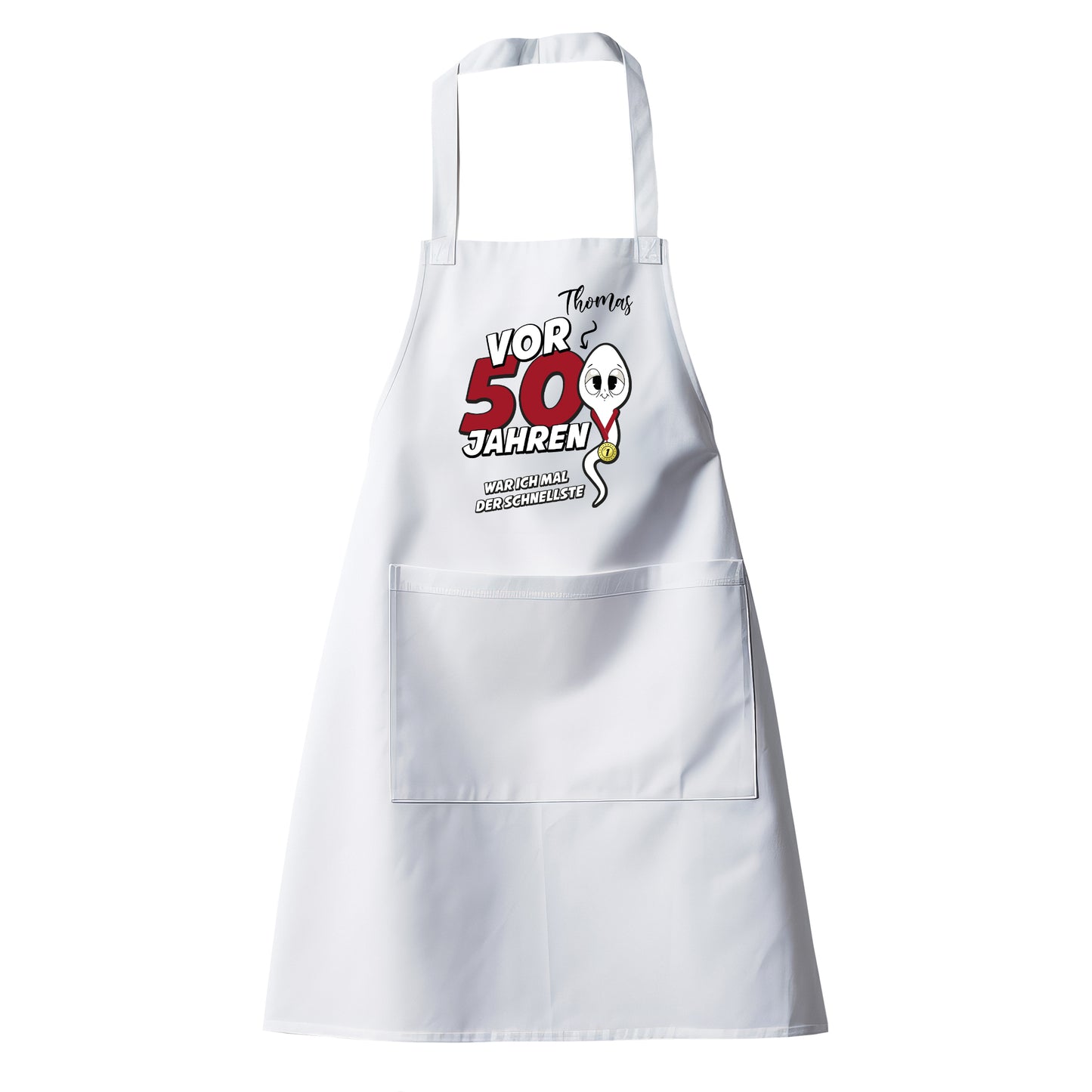 Vor 50 Jahren war ich mal der schnellste - mit Namen - Geburtstag Schürze - Fulima