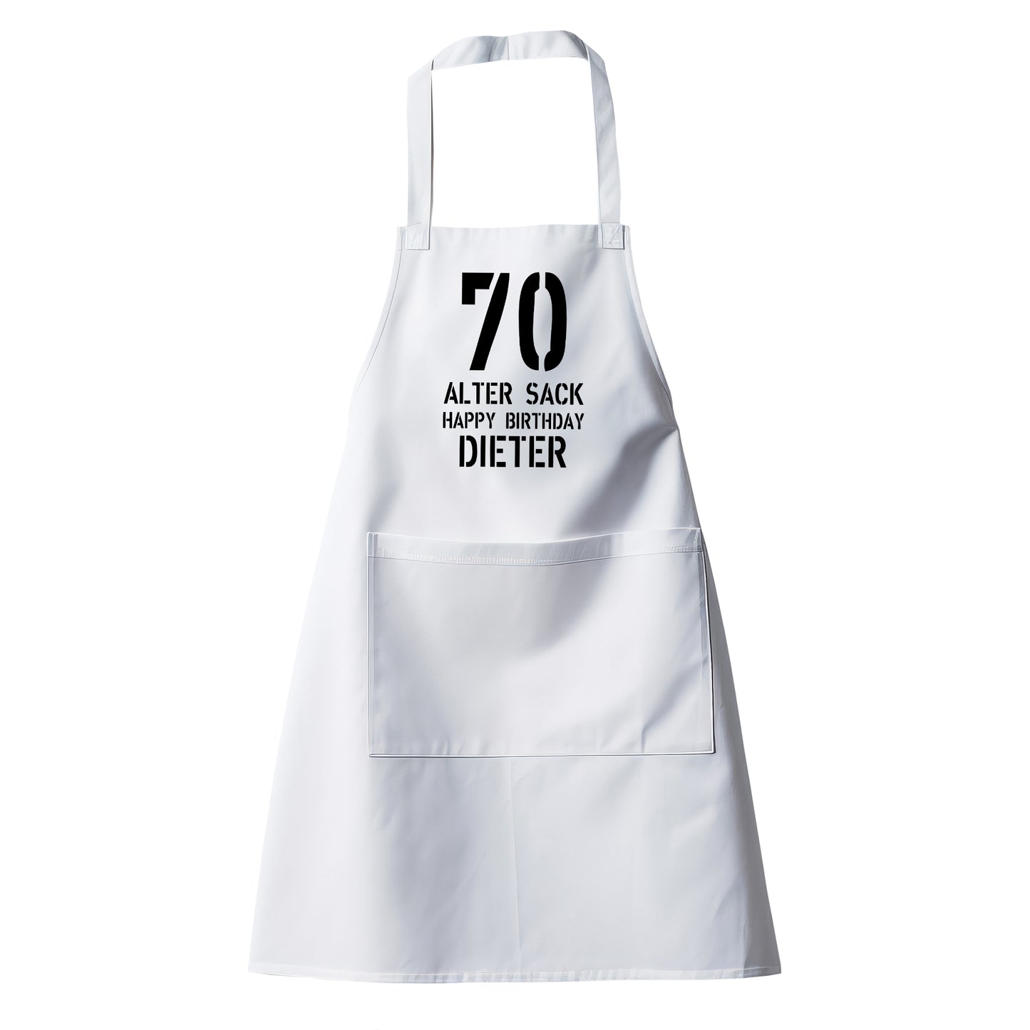 70 Alter Sack Happy Birthday mit Namen - Geburtstag Schürze - Fulima