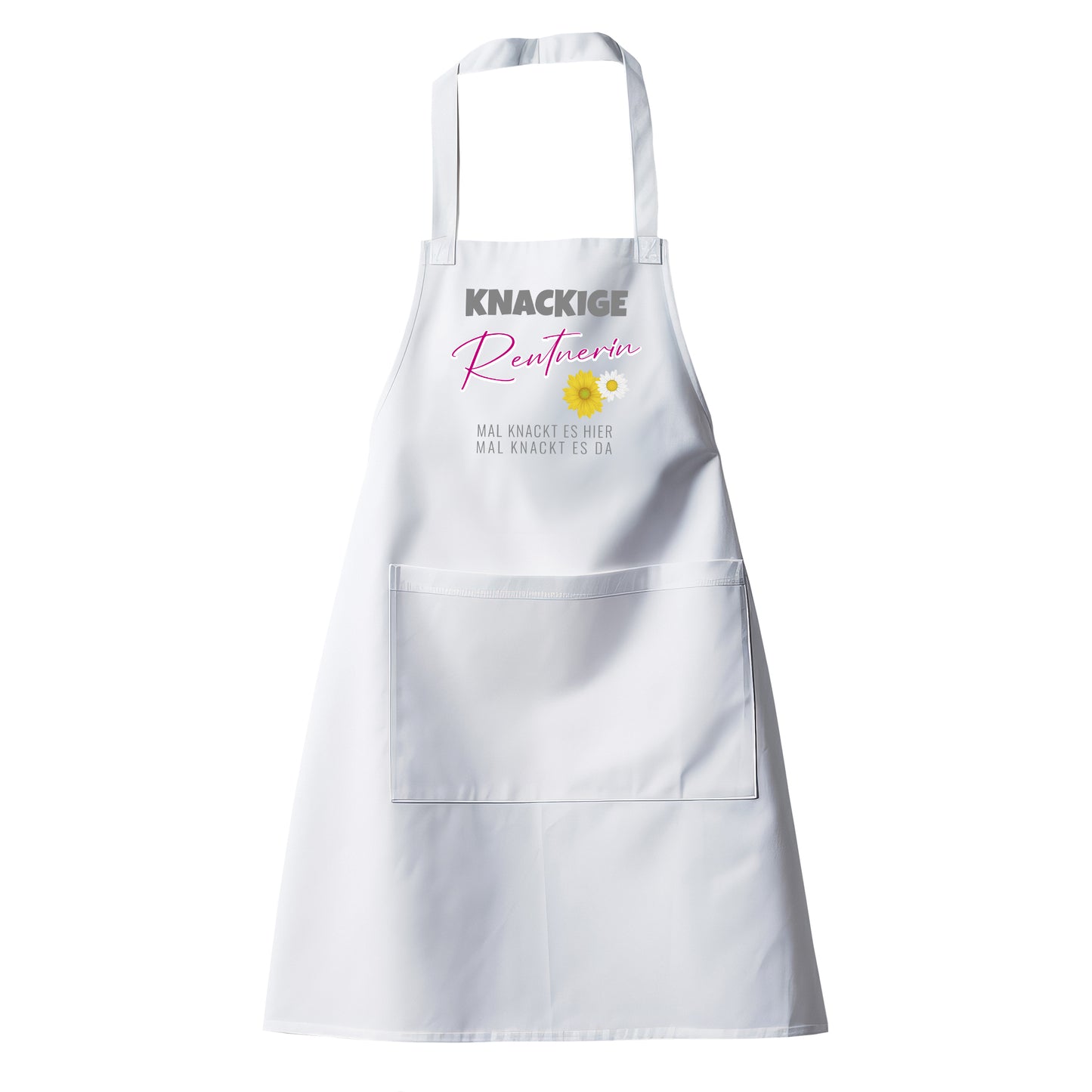 Rentnerin Grill- Kochschürze - Knackige Rentnerin mal knackt es hier mal da - Spruch - Rente Geschenk - Fulima