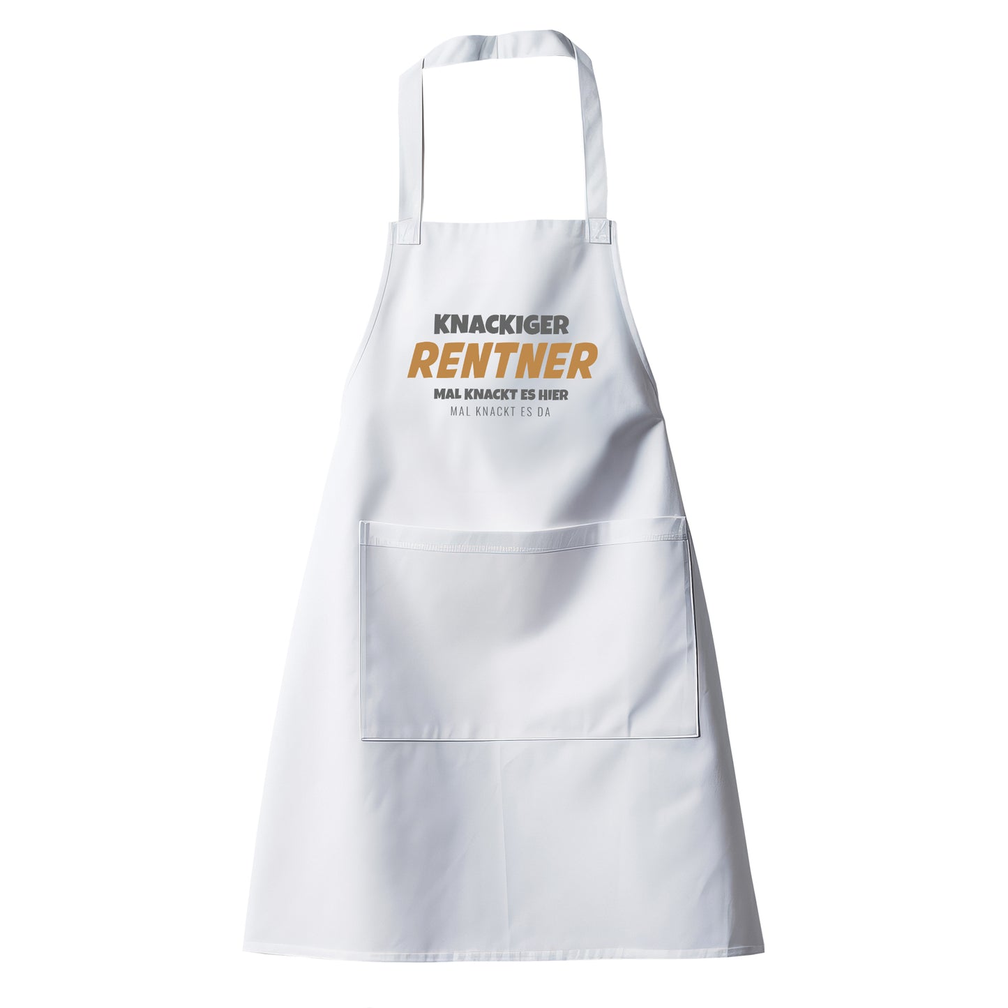 Rentner Grill- Kochschürze - Knackiger Rentner mal knackt es hier mal da - Spruch - Rente Geschenk - Fulima