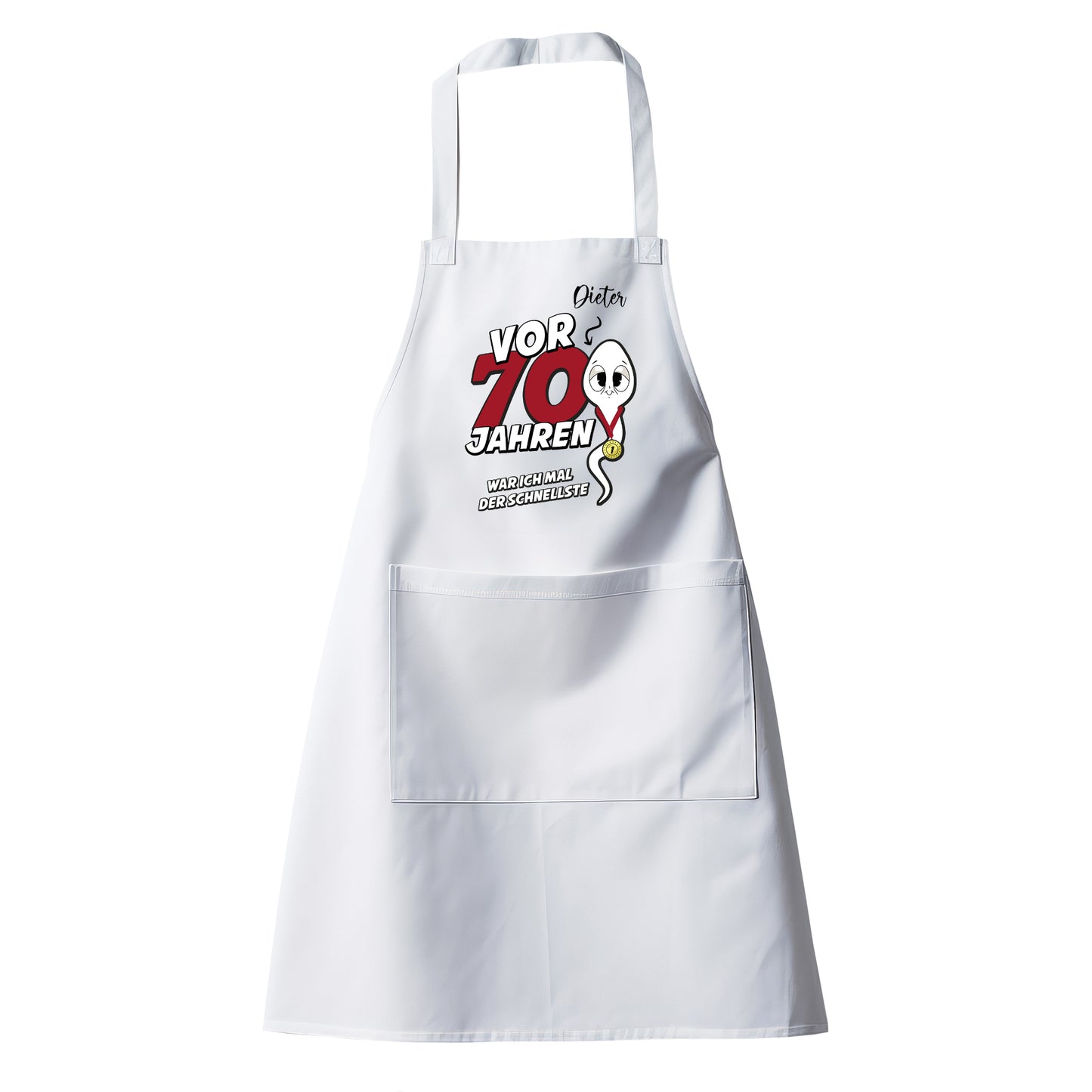 Vor 70 Jahren war ich mal der schnellste - mit Namen - Geburtstag Schürze - Fulima