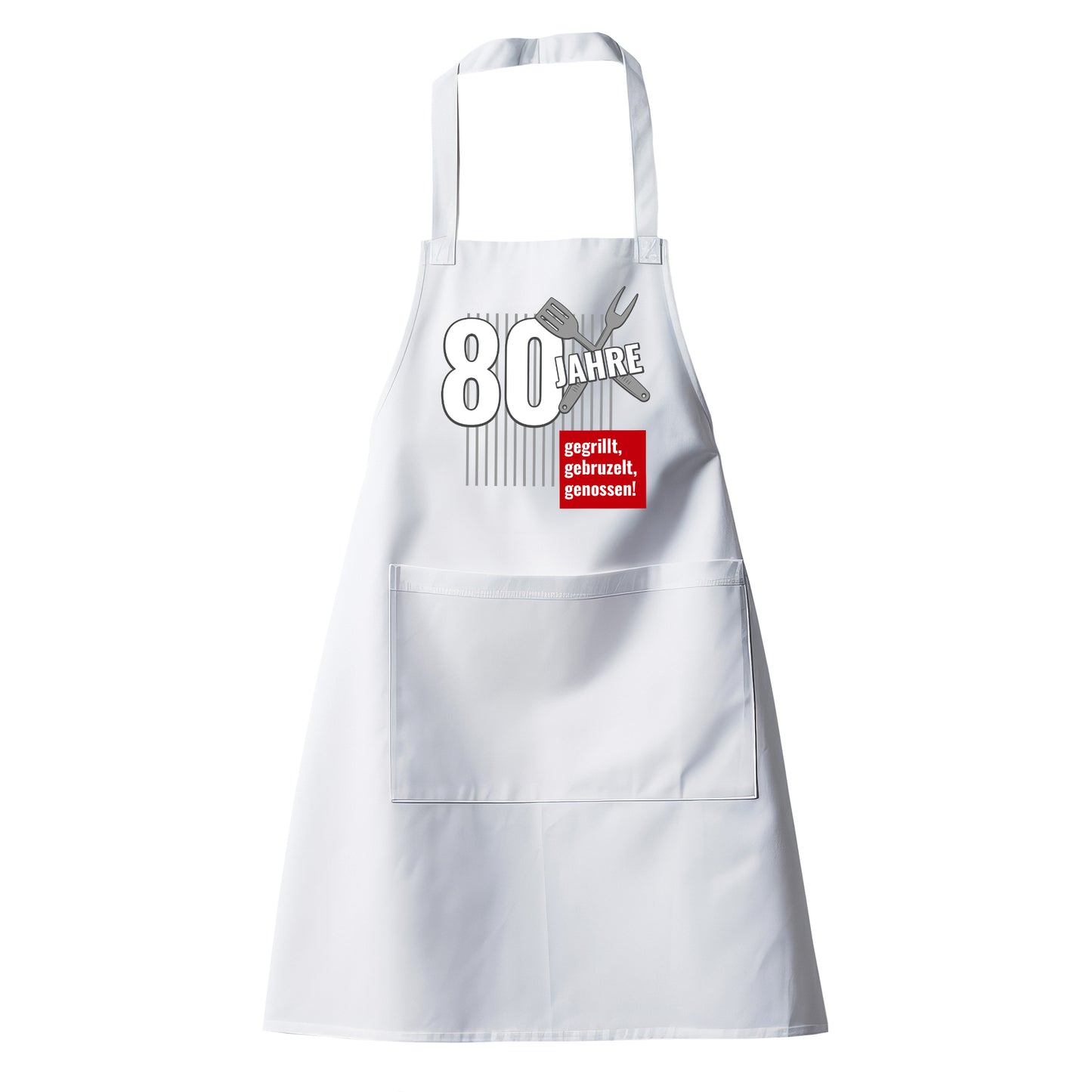 80 Jahre gegrillt gebruzelt genossen - Grillschürze - Fulima