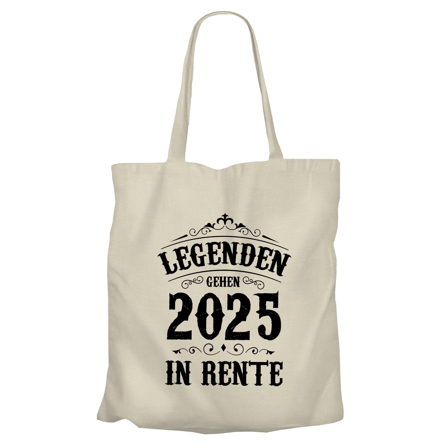 Jutebeutel Renter - Legenden gehen 2025 in Rente - Geschenk zur Rente Beige - Fulima