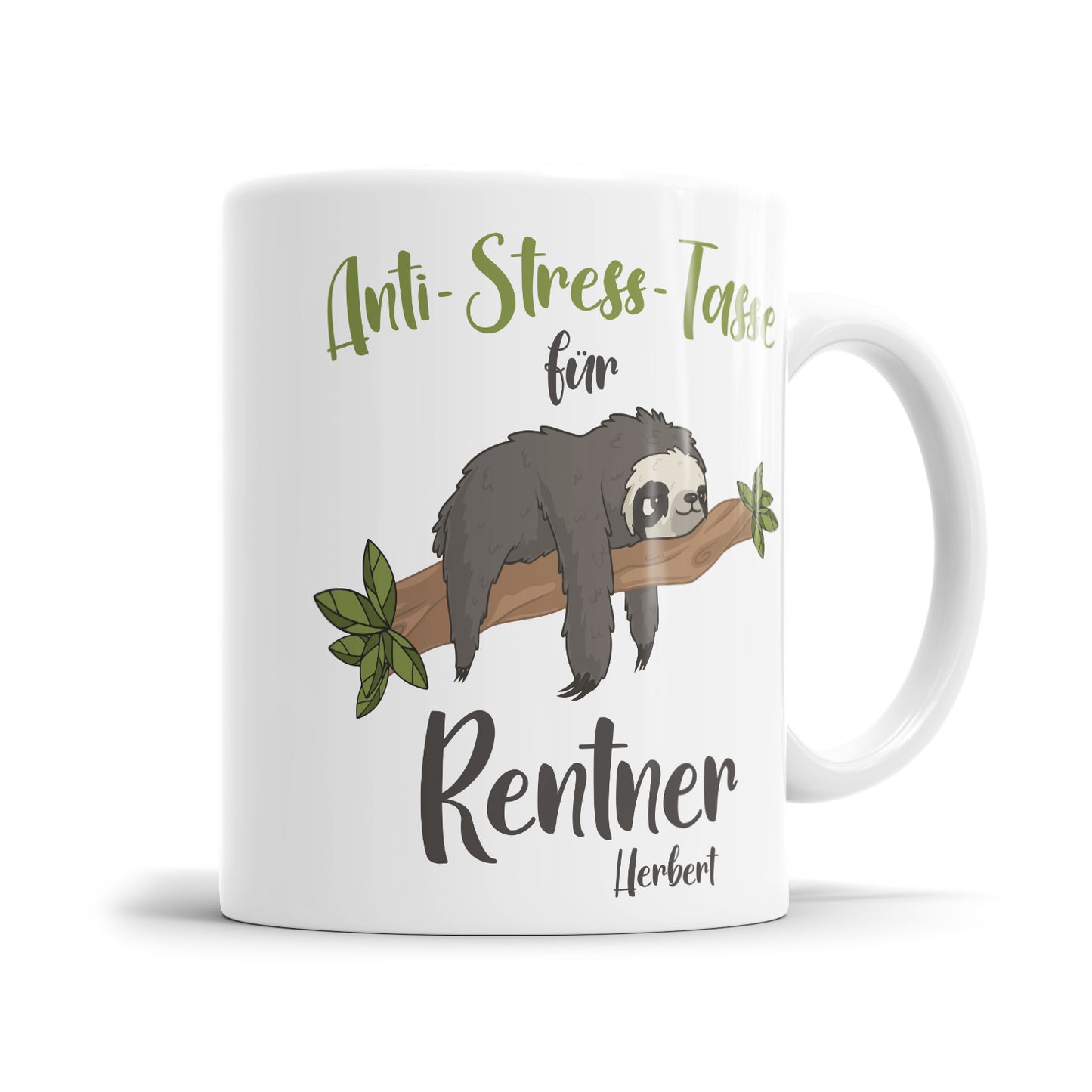 Anti Stress Tasse für Rentner - Rente Becher - Personalisiert mit Namen - Fulima