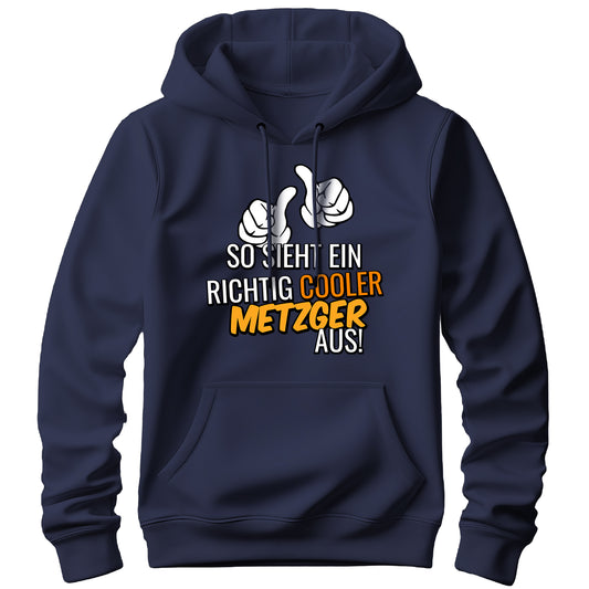 So sieht ein richtig cooler Metzger aus - Hoodie Navy - FULiMA®