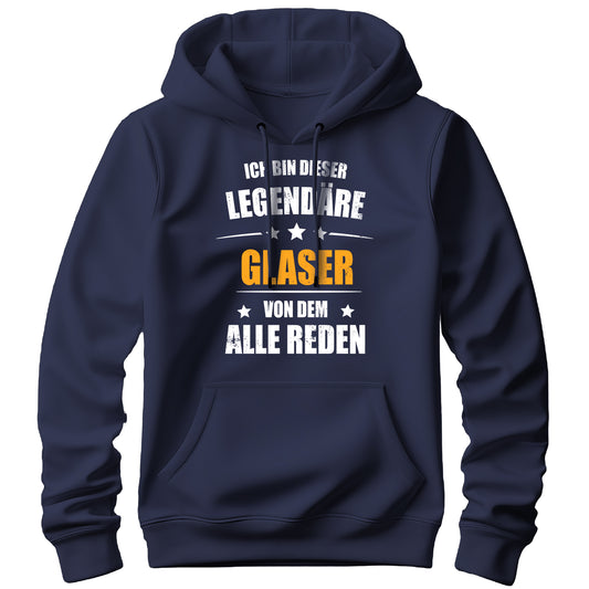 Ich bin dieser Legendäre Glaser von dem alle reden - Hoodie Navy - FULiMA®