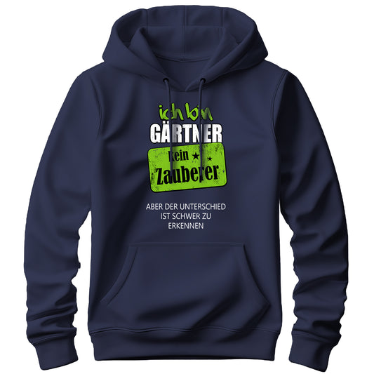 Ich bin Gärtner kein Zauberer - Hoodie Navy - FULiMA®