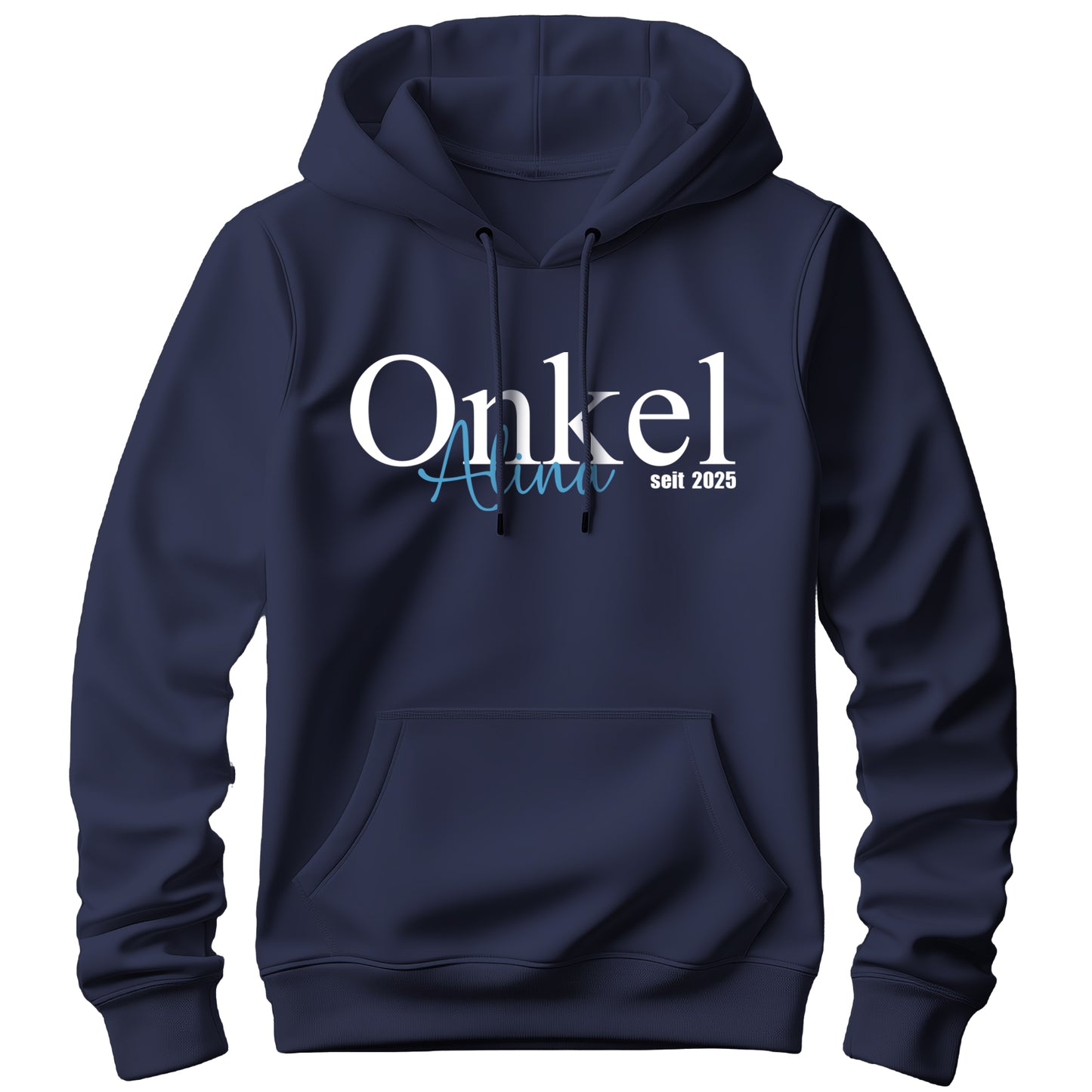 Onkel Hoodie - Onkel Schriftzug mit Namen vom Kind - Geschenk Navy - FULiMA®