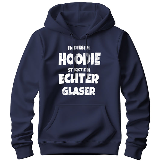 In diesem Hoodie steckt ein echter Glaser - Hoodie Navy - FULiMA®
