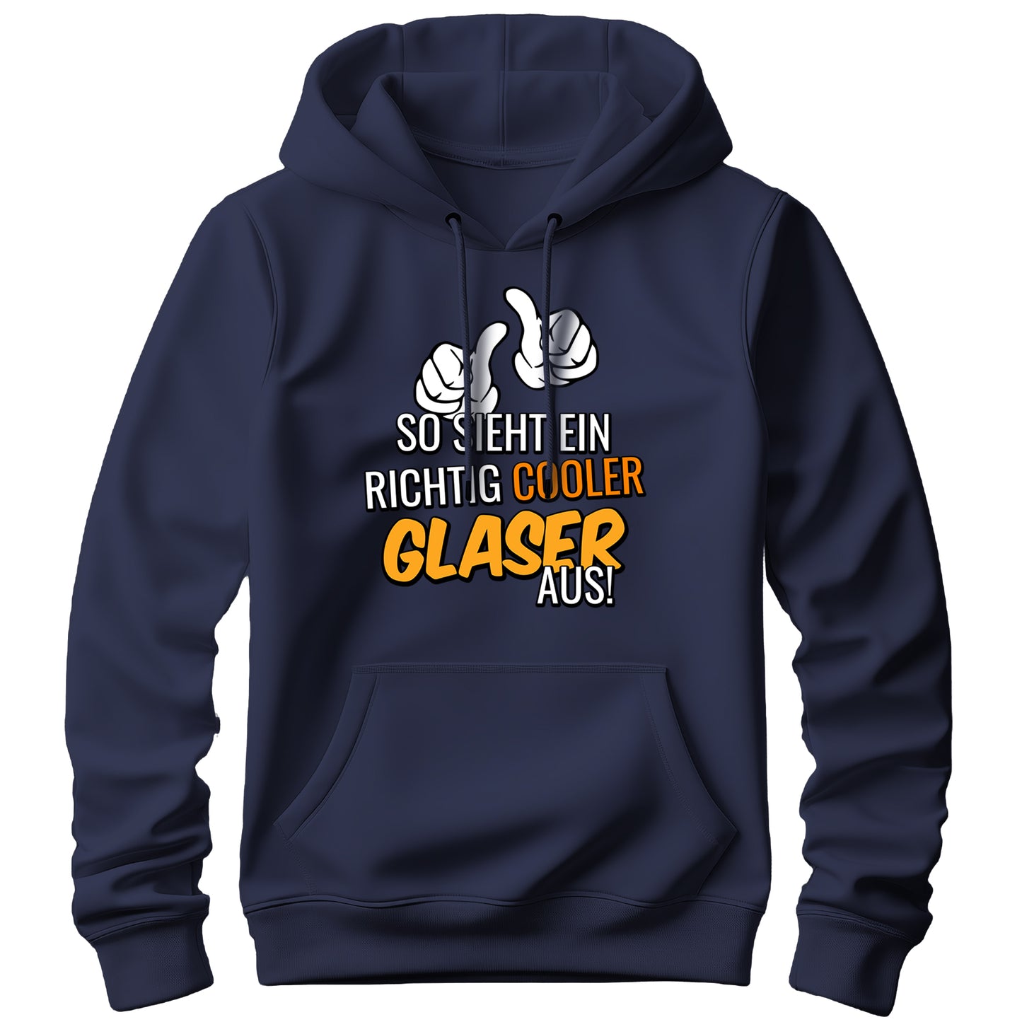 So sieht ein richtig cooler Glaser aus - Hoodie Navy - FULiMA®