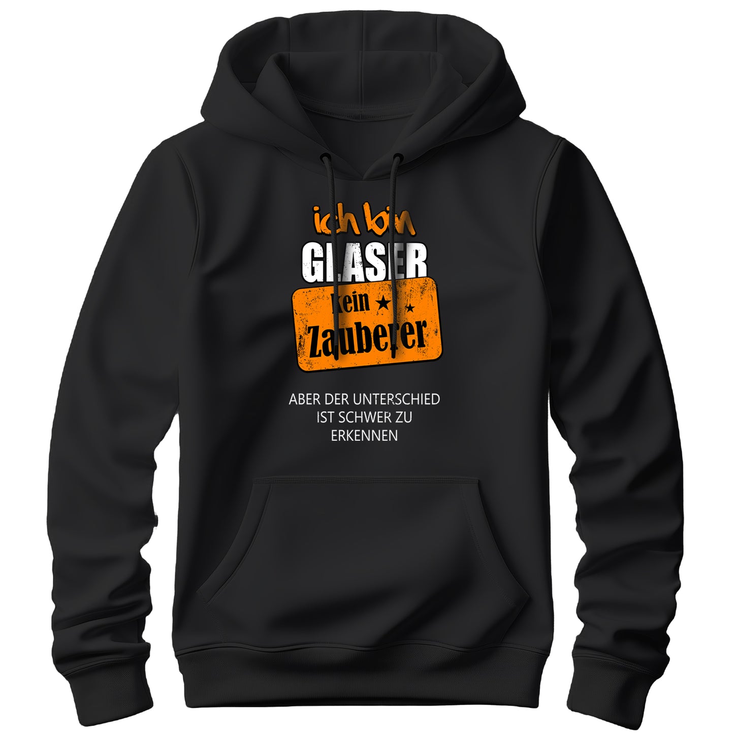 Ich bin Glaser kein Zauberer - Hoodie Schwarz - FULiMA®