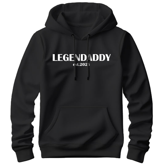 Papa Hoodie - Legendaddy est Wunschjahr - Geschenkidee Schwarz - FULiMA®