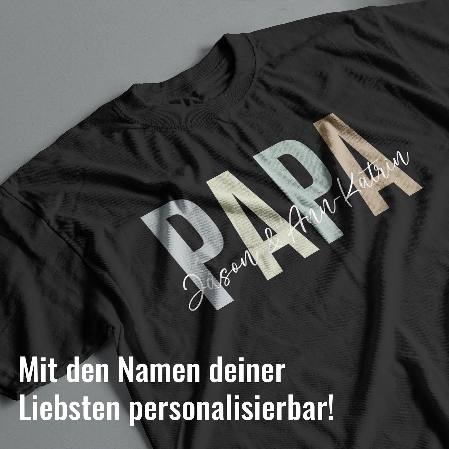 Papa mit Namen der Kinder - Pastell - Shirt - Geschenkidee - FULiMA®