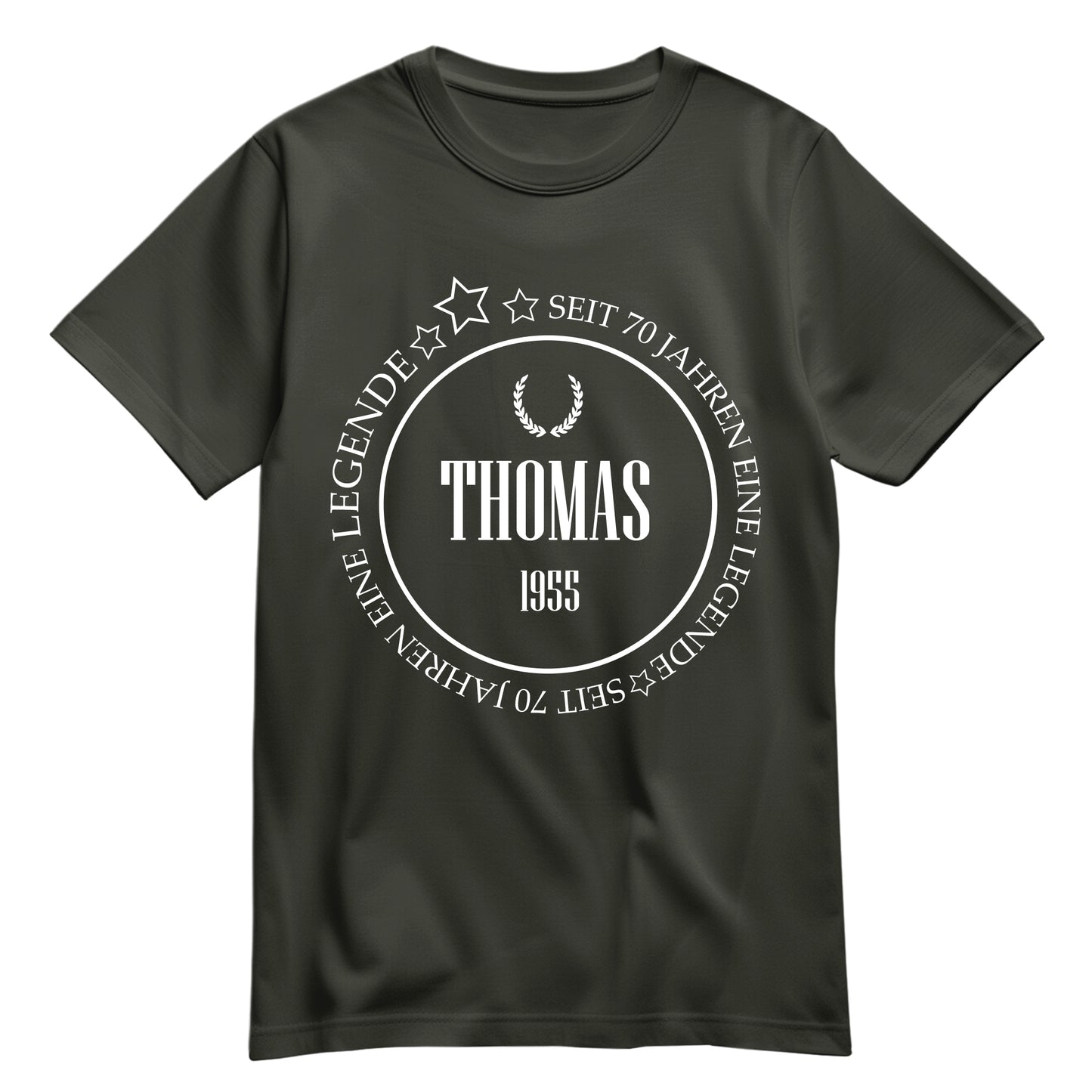 NAME seit 70 Jahren eine Legende - Geburtstag Shirt Khaki - FULiMA®