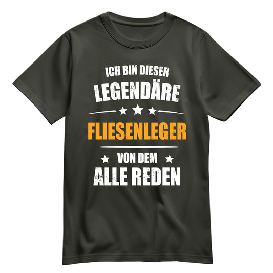 Ich bin dieser Legendäre Fliesenleger von dem alle reden - Shirt Khaki - FULiMA®