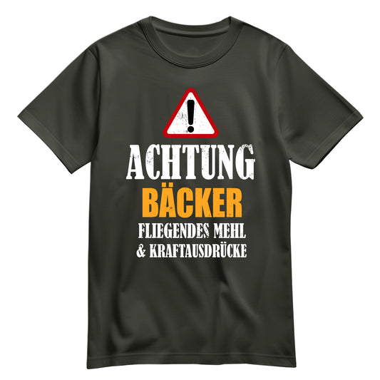 Achtung Bäcker - Kraftausdrücke - Shirt Khaki - FULiMA®
