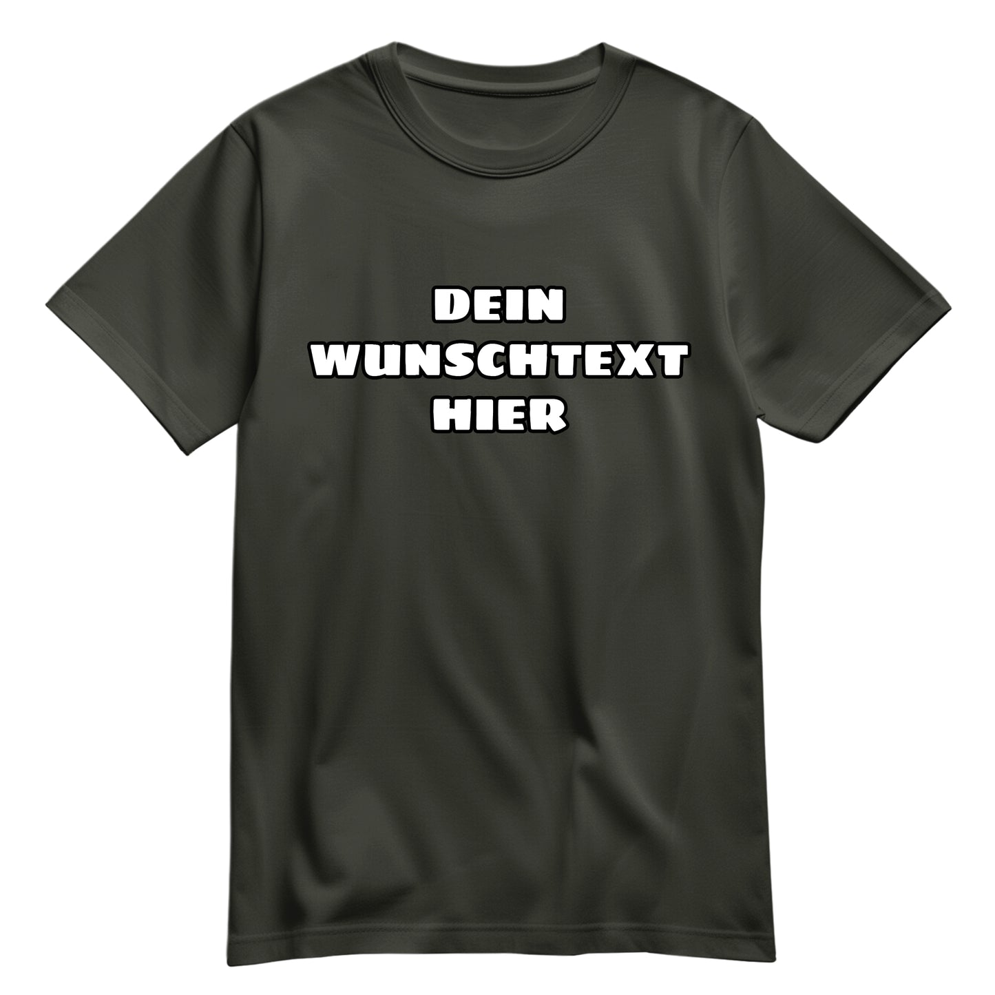 Personalisiertes T-Shirt mit Wunschtext – Wähle Schriftart & Farbe! Khaki - FULiMA®
