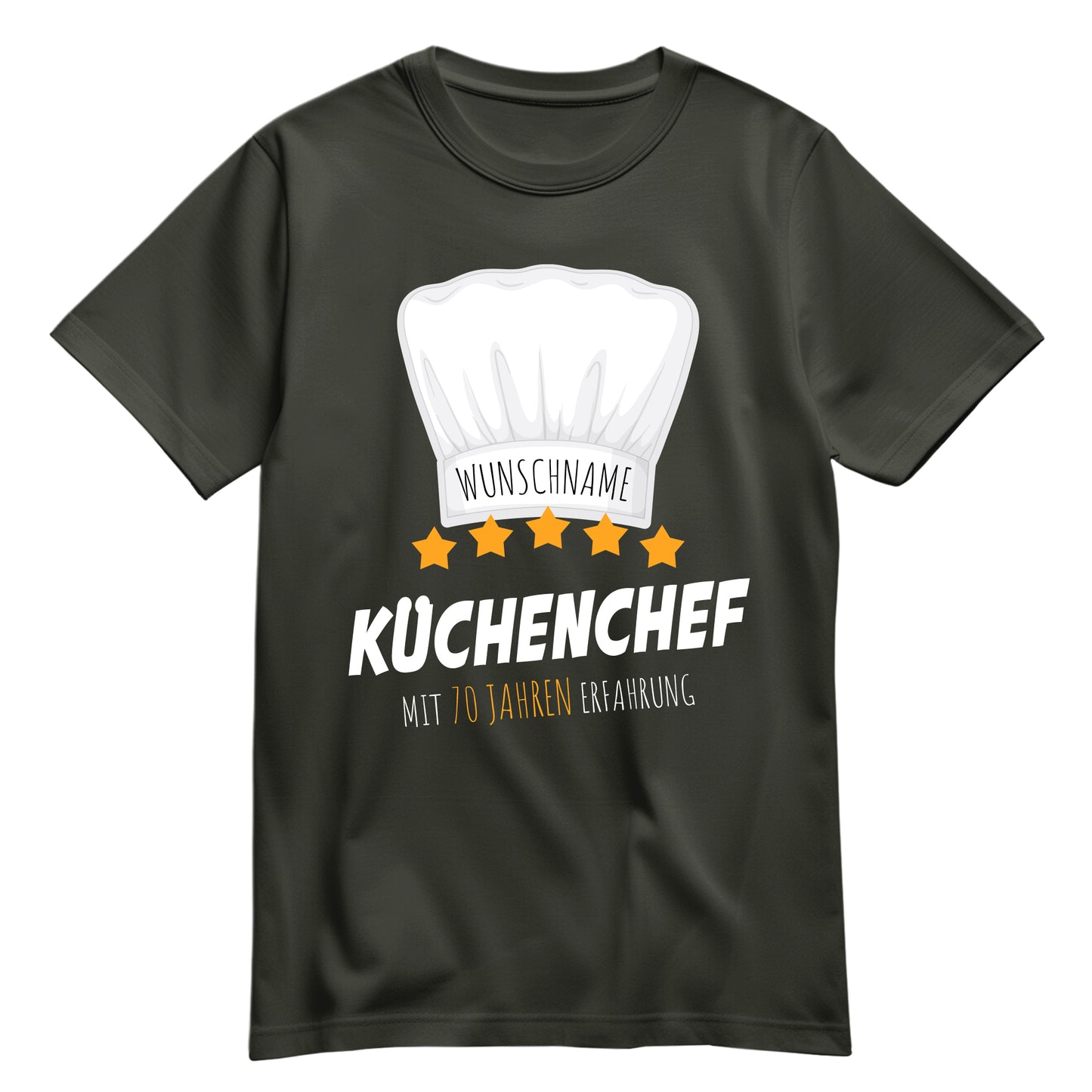Küchenchef mit 70 Jahren Erfahrung - Geburtstag Shirt Khaki - FULiMA®