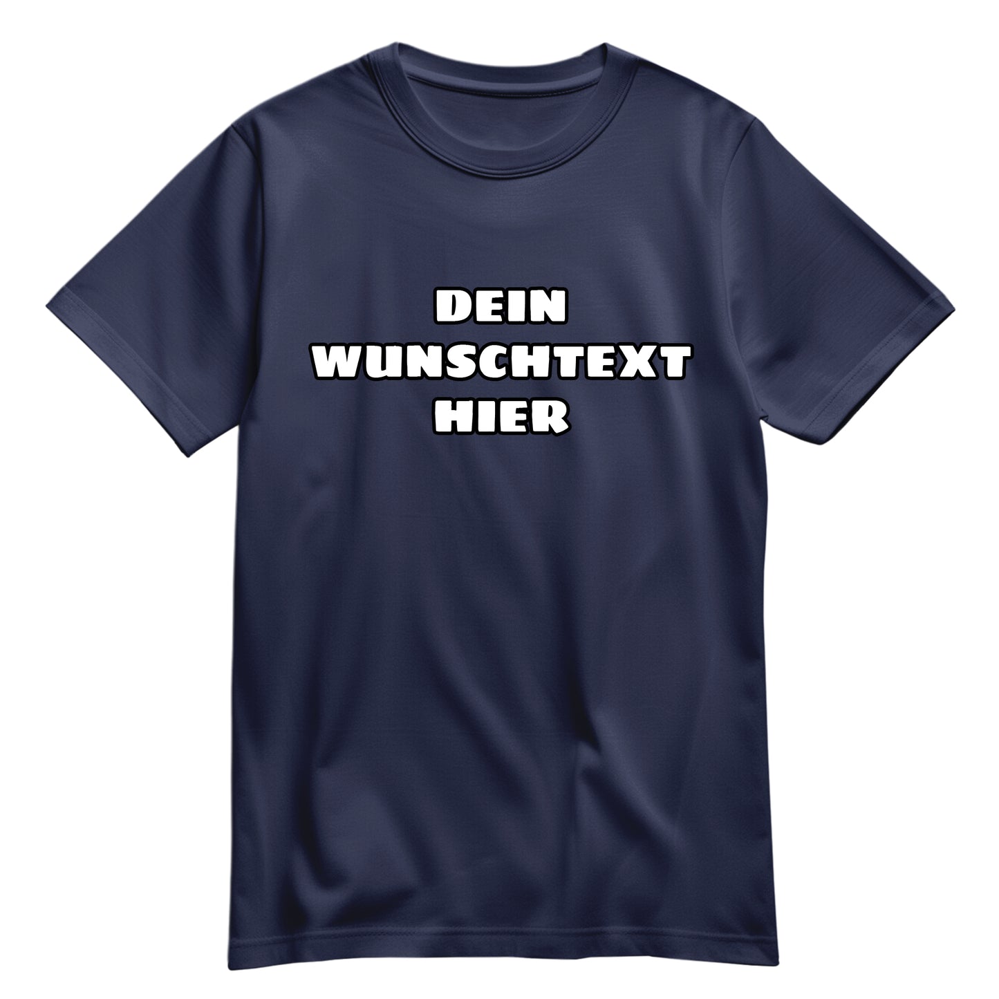 Personalisiertes T-Shirt mit Wunschtext – Wähle Schriftart & Farbe! Navy - FULiMA®