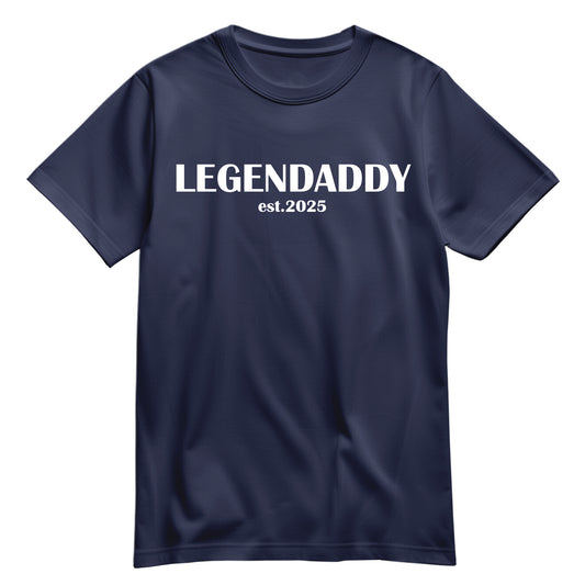 Papa T Shirt - Legendaddy est Wunschjahr - Geschenkidee Navy - FULiMA®