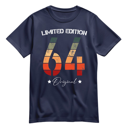 Limited Edition Original Grunge Vintage 64 - Geburtstagsshirt Navy - FULiMA®