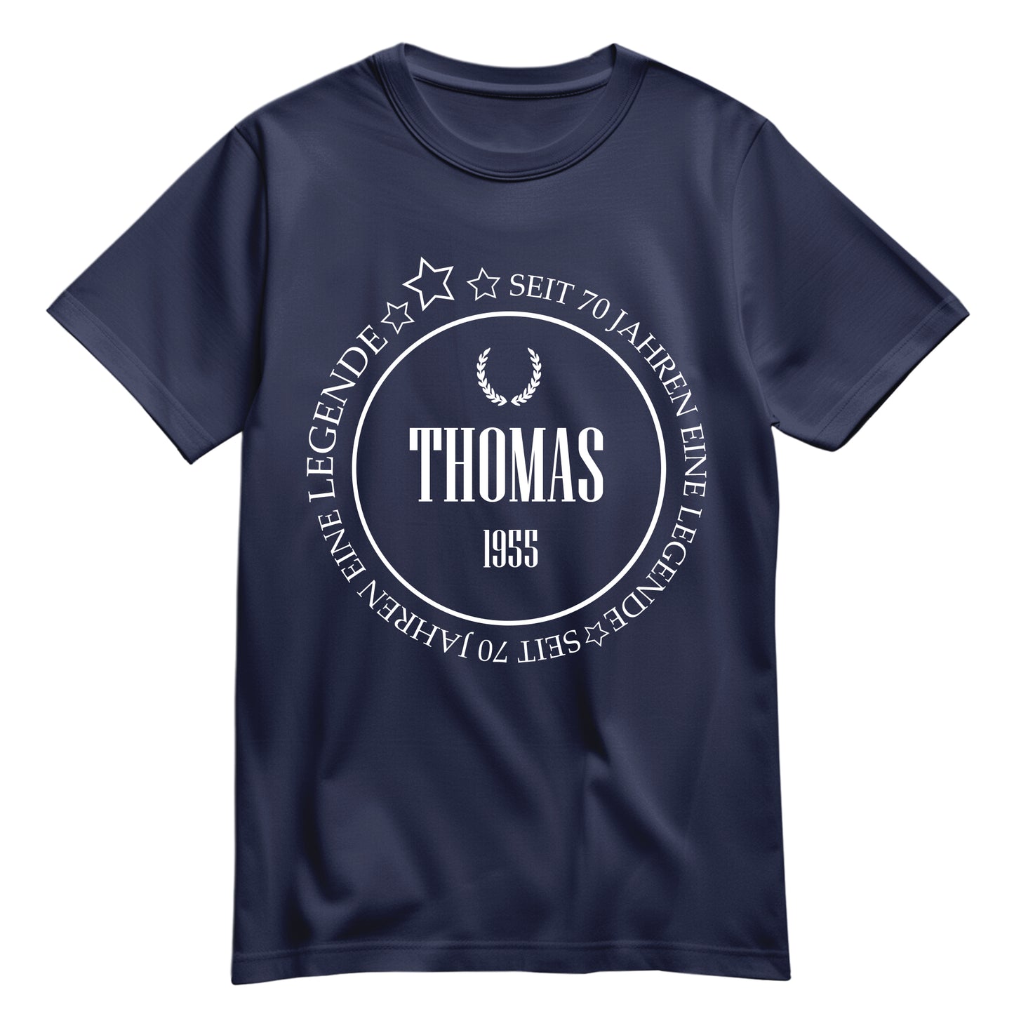 NAME seit 70 Jahren eine Legende - Geburtstag Shirt Navy - FULiMA®