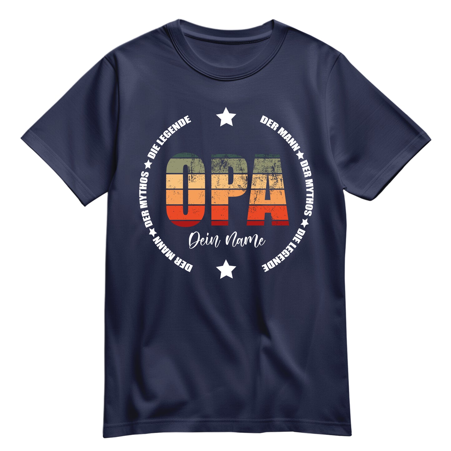 Opa Shirt - Der Mann Der Mythos Die Legende - mit Namen Navy - FULiMA®