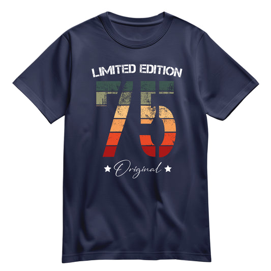 Limited Edition Original Grunge Vintage 75 - Geburtstagsshirt Navy - FULiMA®