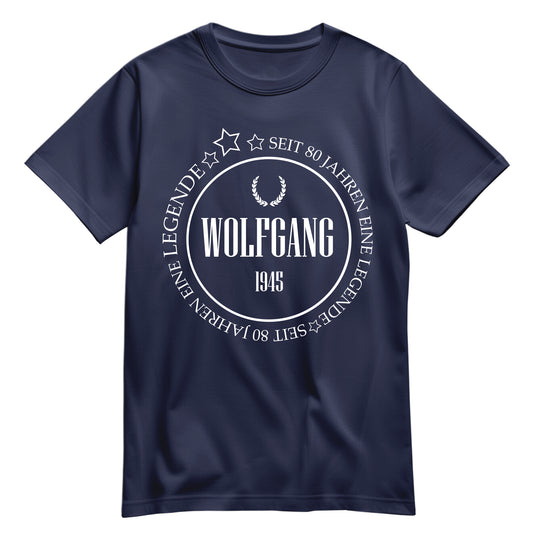 NAME seit 80 Jahren eine Legende - Geburtstag Shirt Navy - FULiMA®