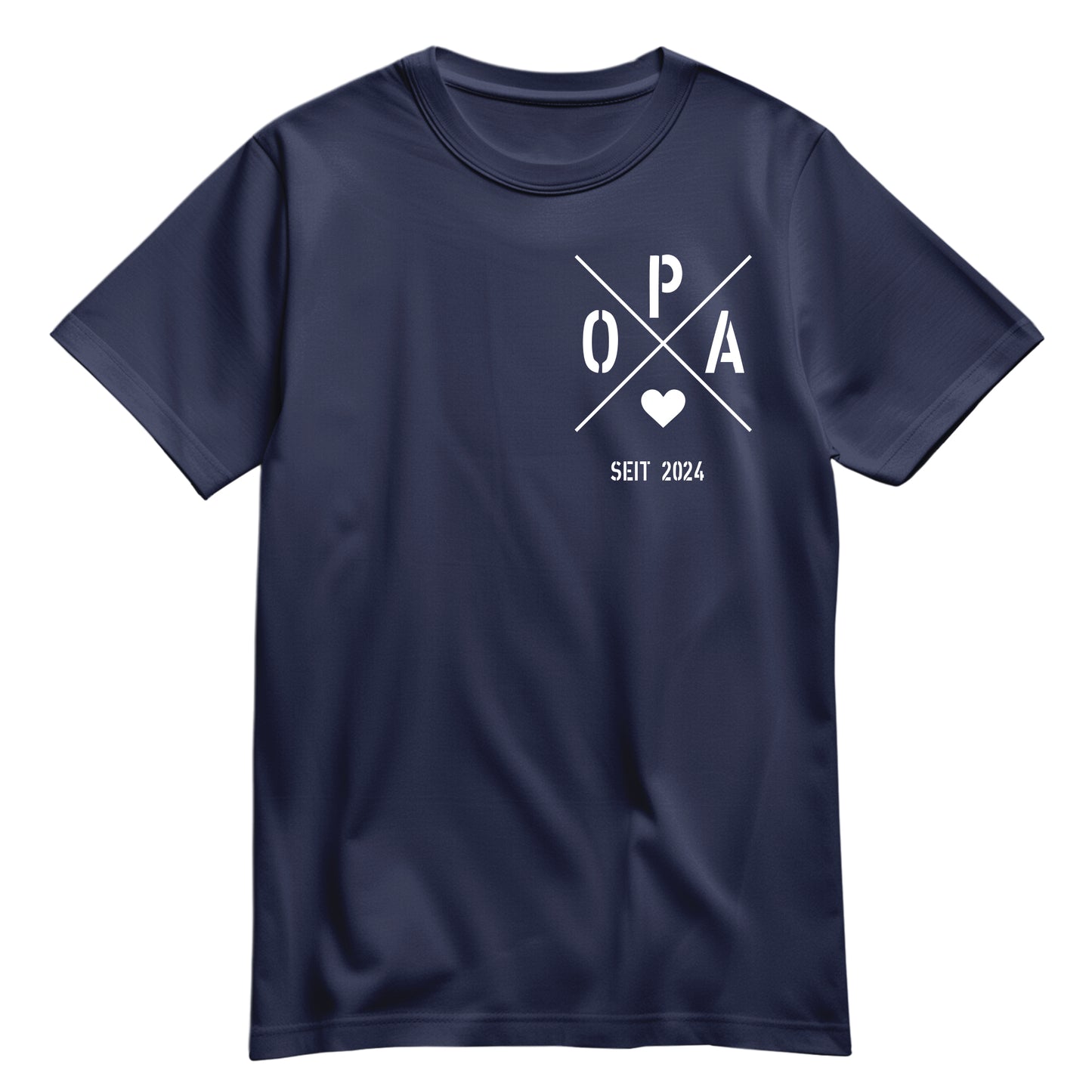 Opa Shirt - Opa seit Ihr WUNSCHJAHR personalsierbar Geschenk Navy - FULiMA®