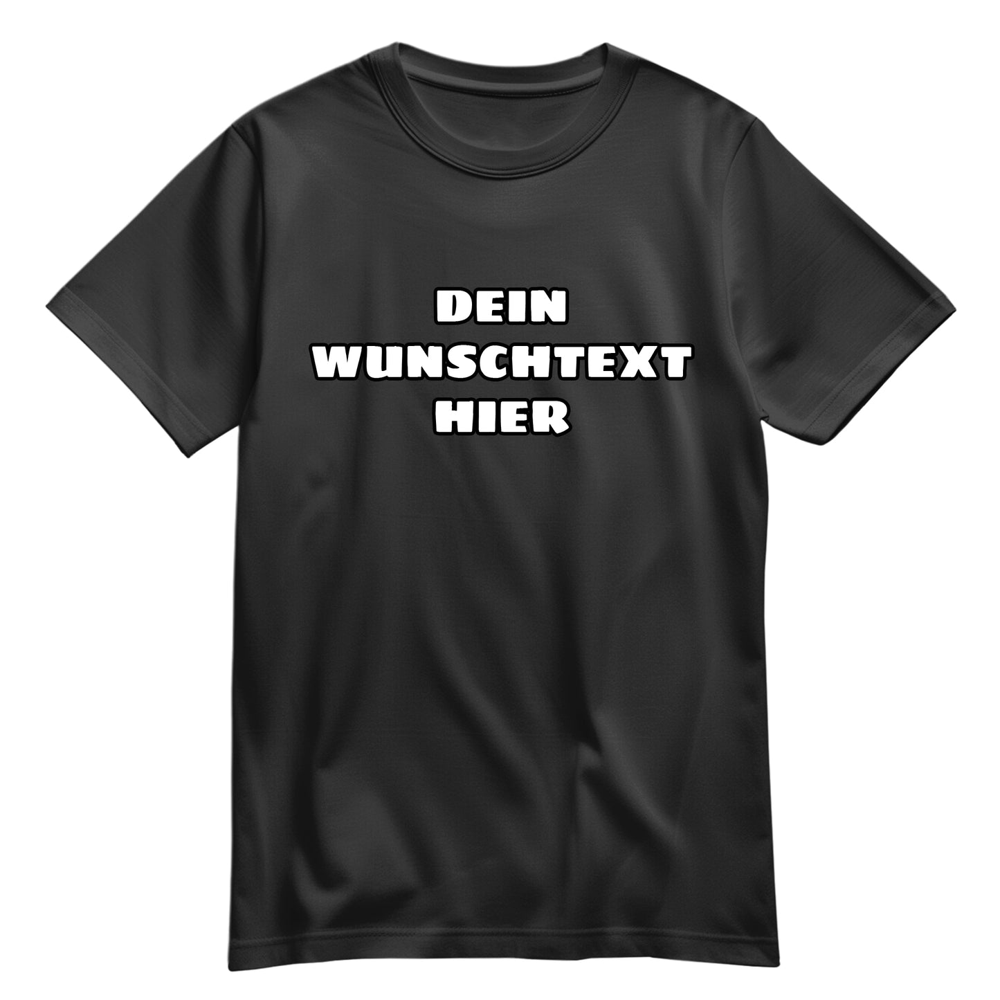 Personalisiertes T-Shirt mit Wunschtext – Wähle Schriftart & Farbe! Schwarz - FULiMA®
