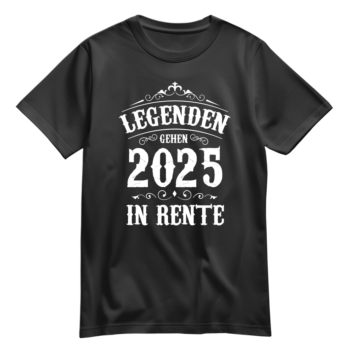 Rentner T Shirt - Legenden gehen 2025 in Rente - Ruhestand Geschenk Schwarz - FULiMA®