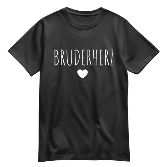 Bruder Shirt - Bruderherz Schriftzug - Geschenk Schwarz - FULiMA®