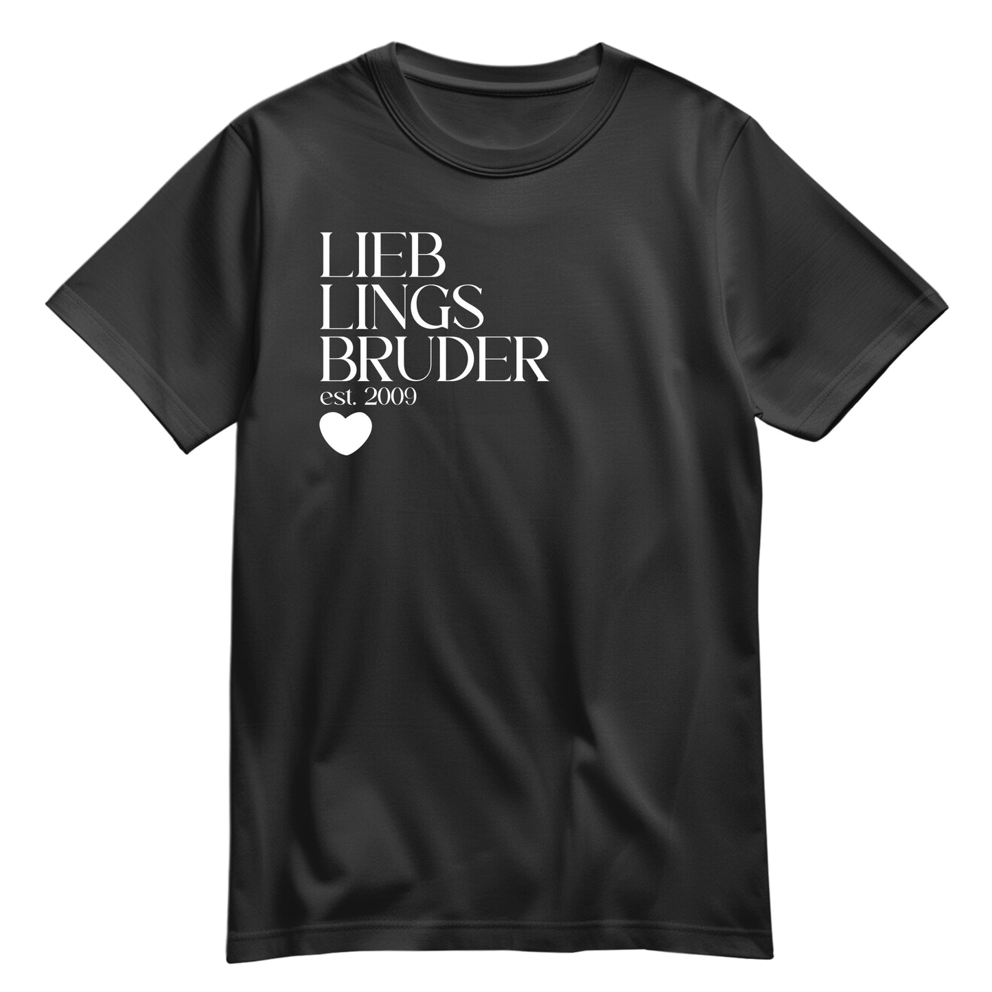 Bruder Shirt - Lieblingsbruder est. Wunschjahr Design - Geschenk Schwarz - FULiMA®