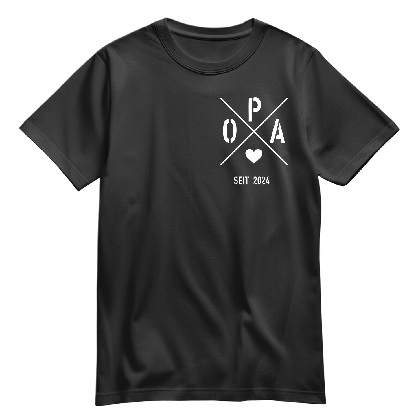 Opa Shirt - Opa seit Ihr WUNSCHJAHR personalsierbar Geschenk Schwarz - FULiMA®