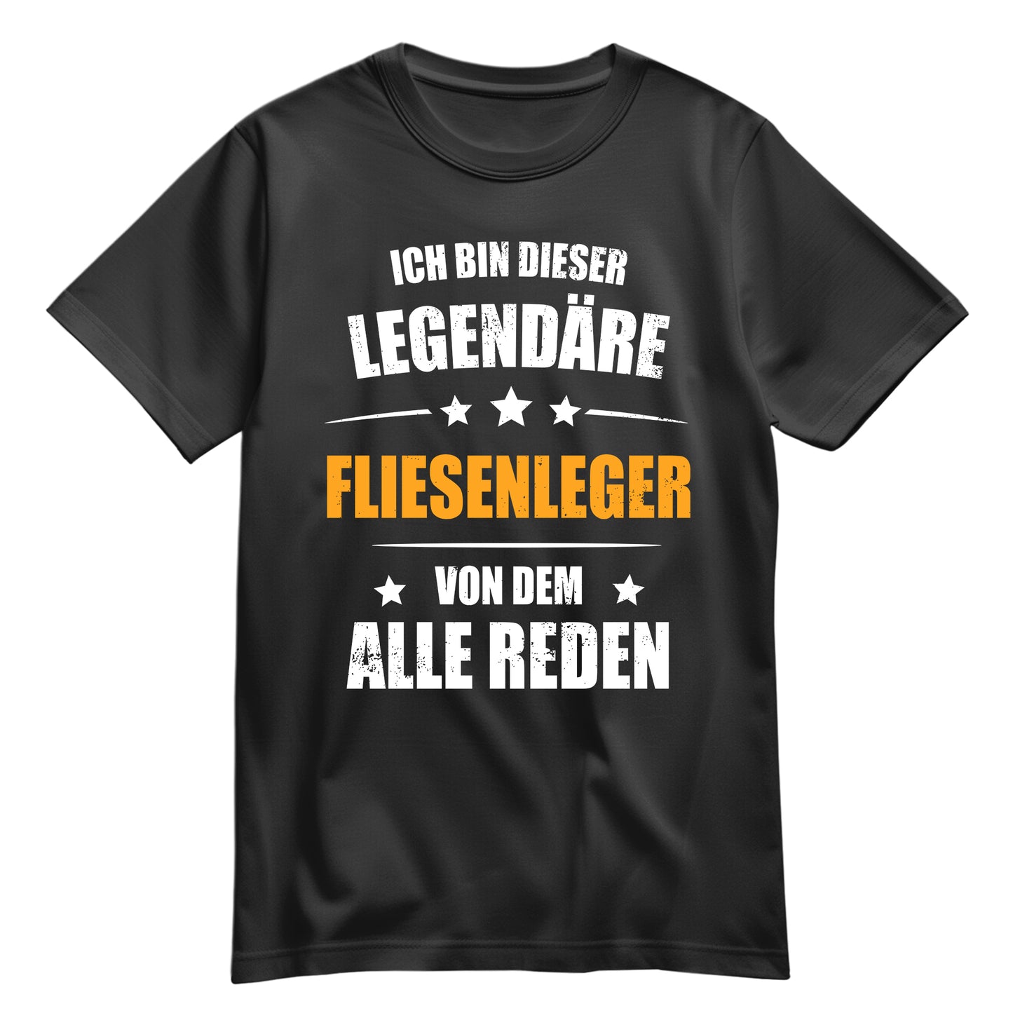 Ich bin dieser Legendäre Fliesenleger von dem alle reden - Shirt Schwarz - FULiMA®