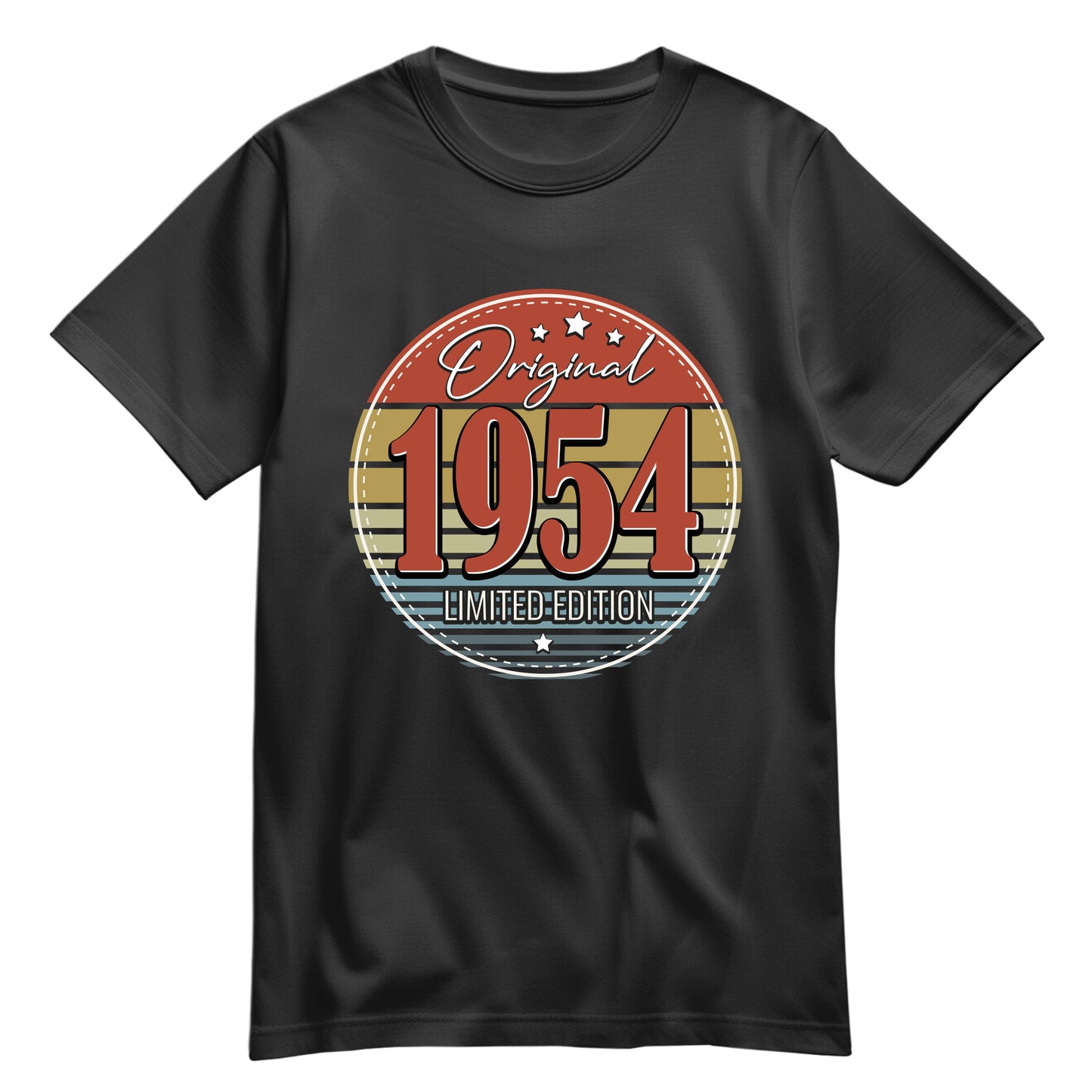 Geburtstagshirt - Original Limited Edition 1954 – Vintage Schwarz - FULiMA®