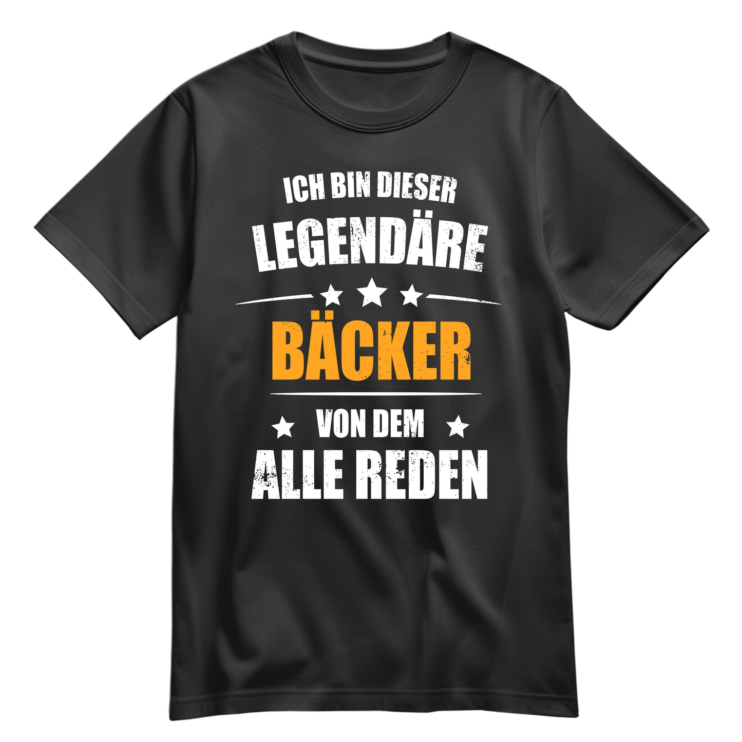 Ich bin dieser Legendäre Bäcker von dem alle reden - Shirt Schwarz - FULiMA®