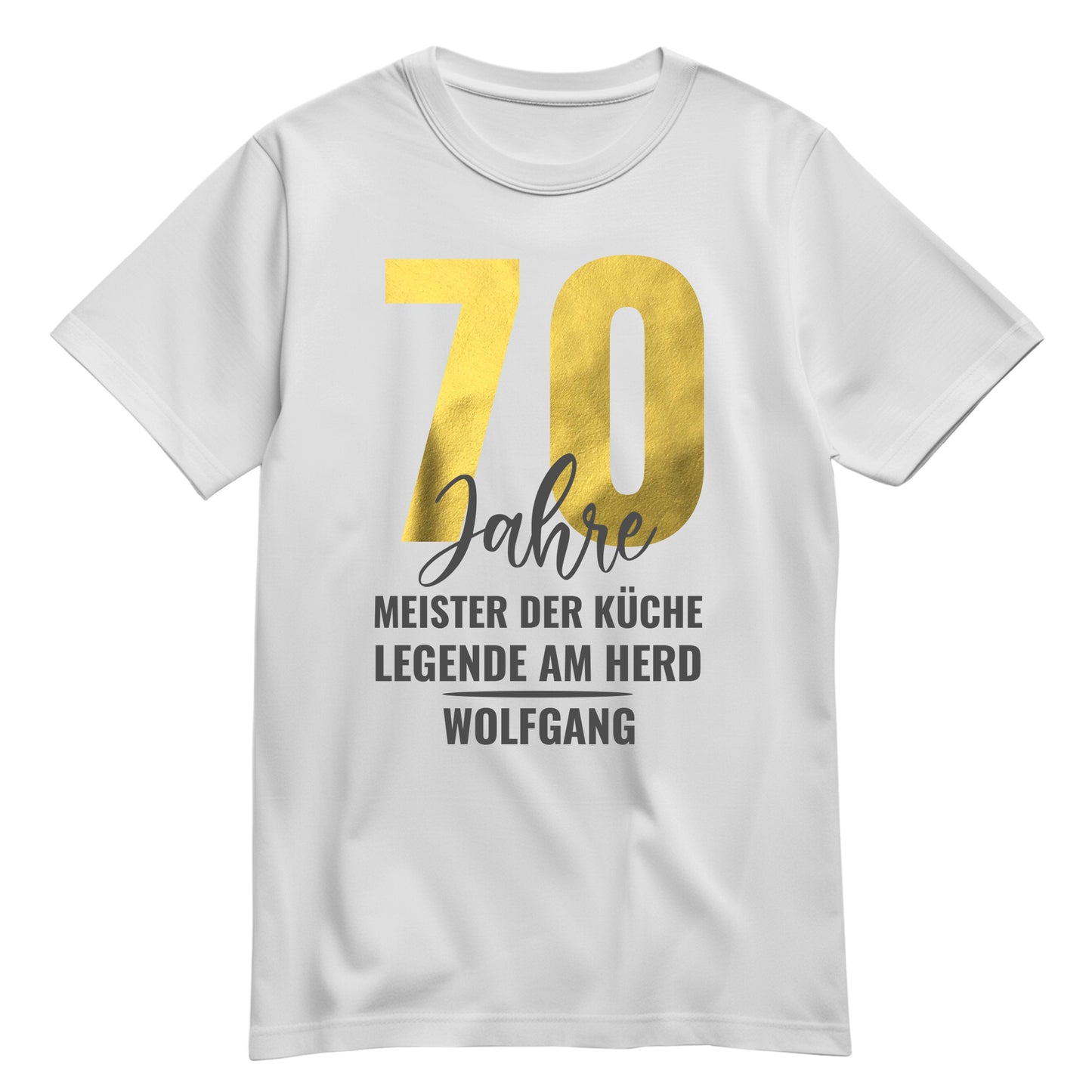 70 Jahre Meister der Küche Legende am Herd - Geburtstag Shirt Weiß - FULiMA®