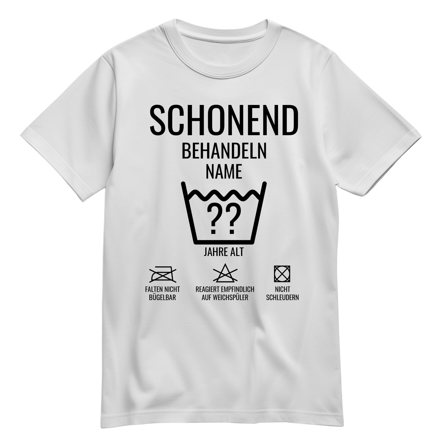 Geburtstagsshirt - Schonend behandeln - Jahrgang 30 bis 90 - Individuell wählbar Weiß - FULiMA®