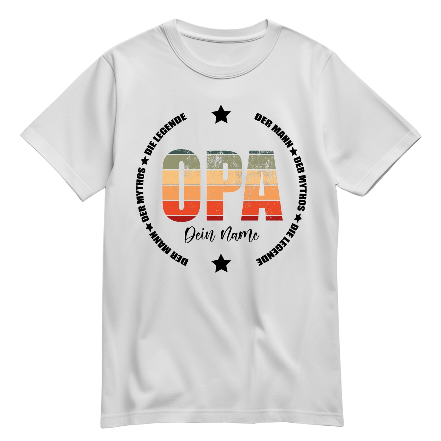 Opa Shirt - Der Mann Der Mythos Die Legende - mit Namen Weiß - FULiMA®