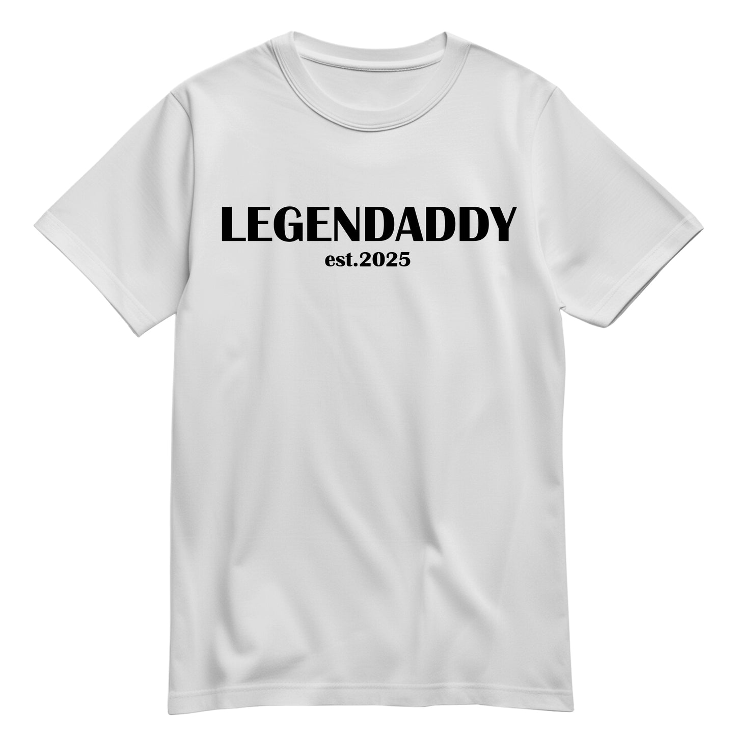 Papa T Shirt - Legendaddy est Wunschjahr - Geschenkidee Weiß - FULiMA®