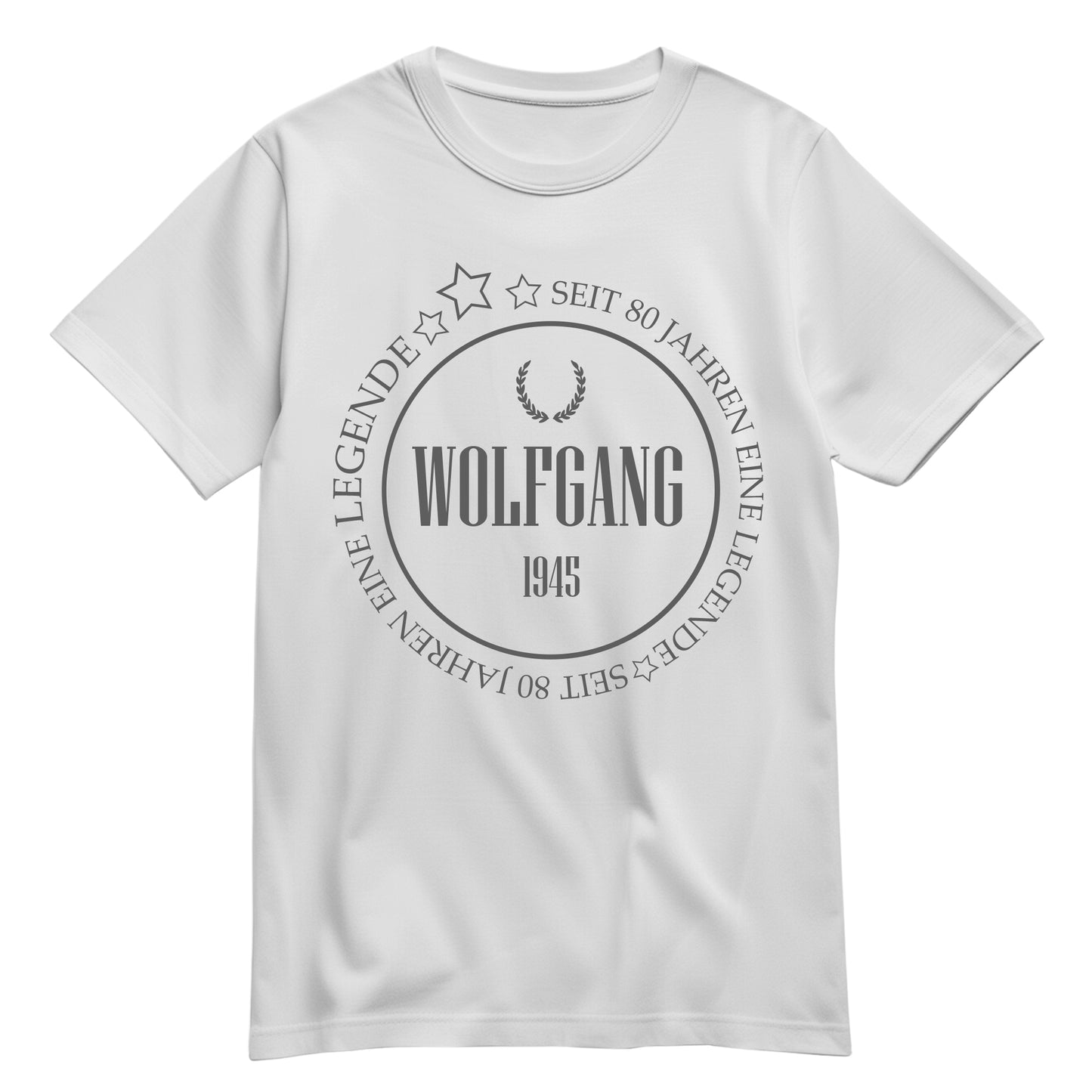 NAME seit 80 Jahren eine Legende - Geburtstag Shirt Weiß - FULiMA®