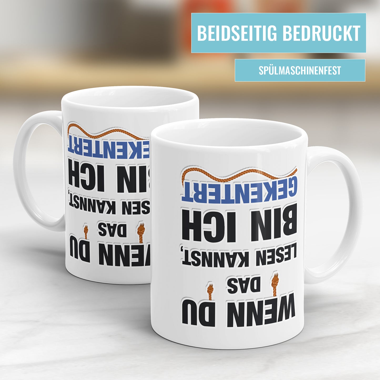 Wenn du das lesen kannst bin ich gekentert Segler Tasse - Fulima