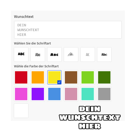 Personalisierte Tasse mit Wunschtext – Wähle Schriftart & Farbe! - Fulima